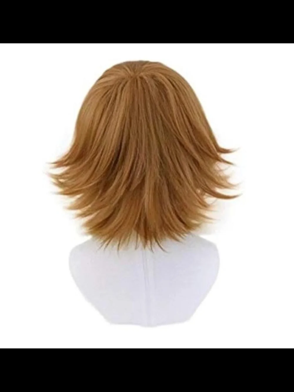 Light Brown Short Layered Synthetic Wig for Women